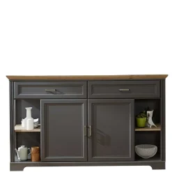 Wohnen Sideboards<171x102x48 Landhaus Sideboard in Grau - Thumbs