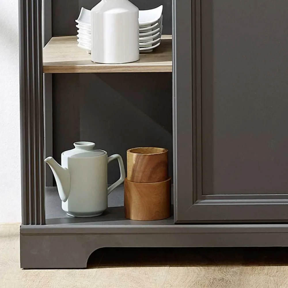 Wohnen Sideboards<171x102x48 Landhaus Sideboard in Grau - Thumbs