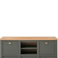 Wohnen Tv & Hifi-Möbel|Lowboards<152x51x45 Landhaus TV Board in Graugrün - Eylan