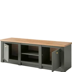 Wohnen Tv & Hifi-Möbel|Lowboards<152x51x45 Landhaus TV Board in Graugrün - Eylan