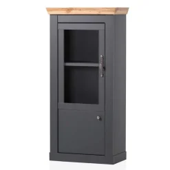 Wohnen Vitrinen<72x146x38 Landhaus Vitrine Highboard 2-türig - Lionel
