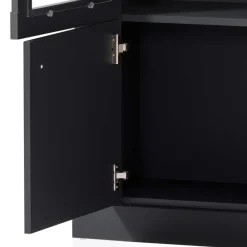 Wohnen Vitrinen<72x146x38 Landhaus Vitrine Highboard 2-türig - Lionel