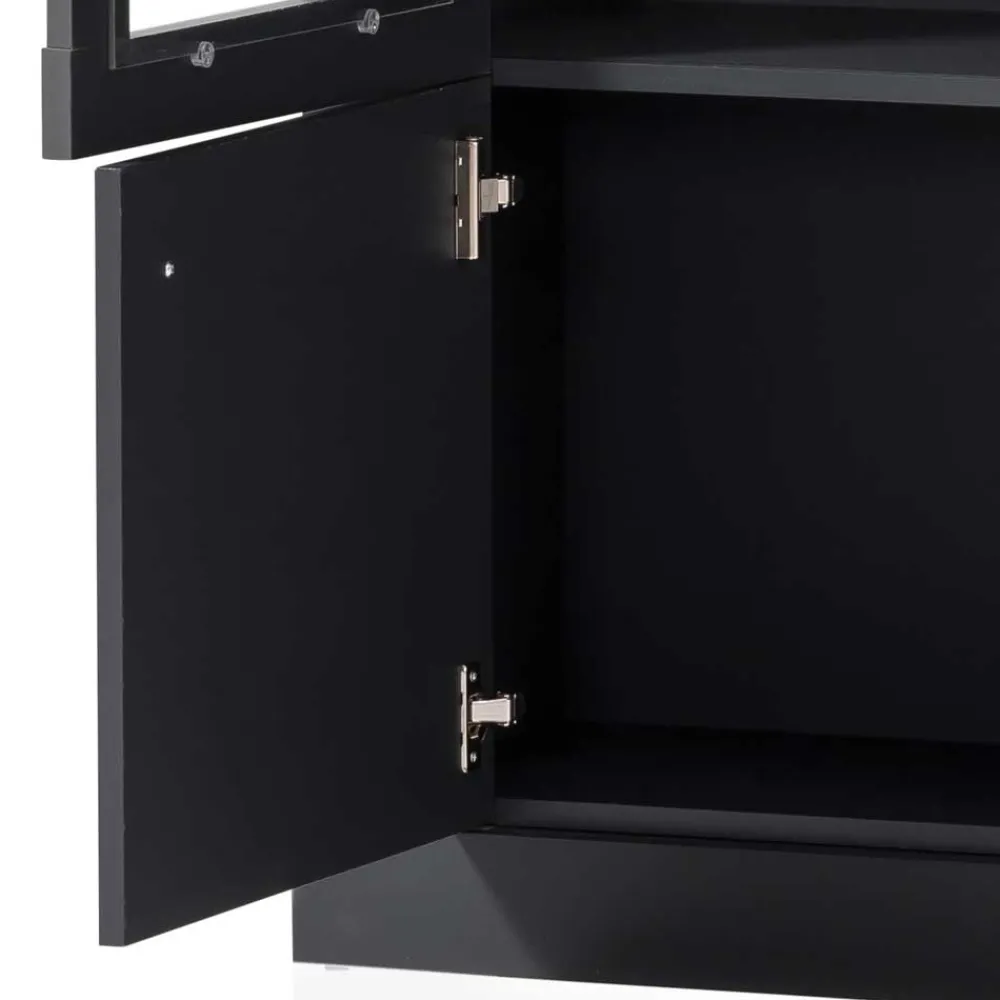 Wohnen Vitrinen<72x146x38 Landhaus Vitrine Highboard 2-türig - Lionel