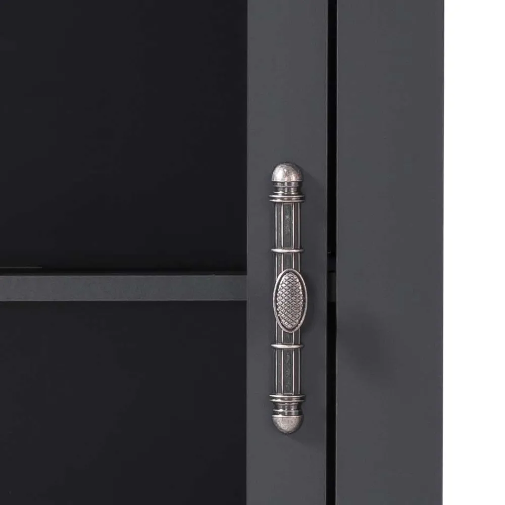 Wohnen Vitrinen<72x146x38 Landhaus Vitrine Highboard 2-türig - Lionel