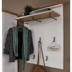 Wohnen Garderoben<93x107x30 Landhaus-Garderobe mit 5 Halen - Nurelcas