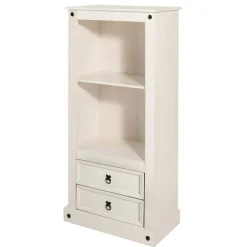 Wohnen Regale|Vitrinen<65x140x38 Landhausregal in Weiß - Henvic