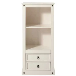 Wohnen Regale|Vitrinen<65x140x38 Landhausregal in Weiß - Henvic