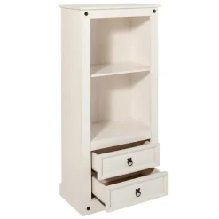 Wohnen Regale|Vitrinen<65x140x38 Landhausregal in Weiß - Henvic