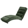 Wohnen Sofas<60x82x170 Lounge Liege mit Samt in Dunkelgrün - Cadiz