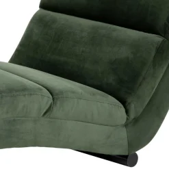 Wohnen Sofas<60x82x170 Lounge Liege mit Samt in Dunkelgrün - Cadiz