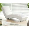 Wohnen Sofas<60x82x170 Loungeliege in Weiß & Chrom - Onjamy