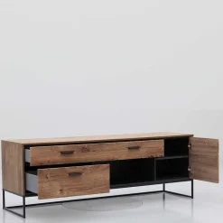 Wohnen Tv & Hifi-Möbel|Lowboards<175x62x48 Lowboard für Fernseher in Holz Optik - Xindus