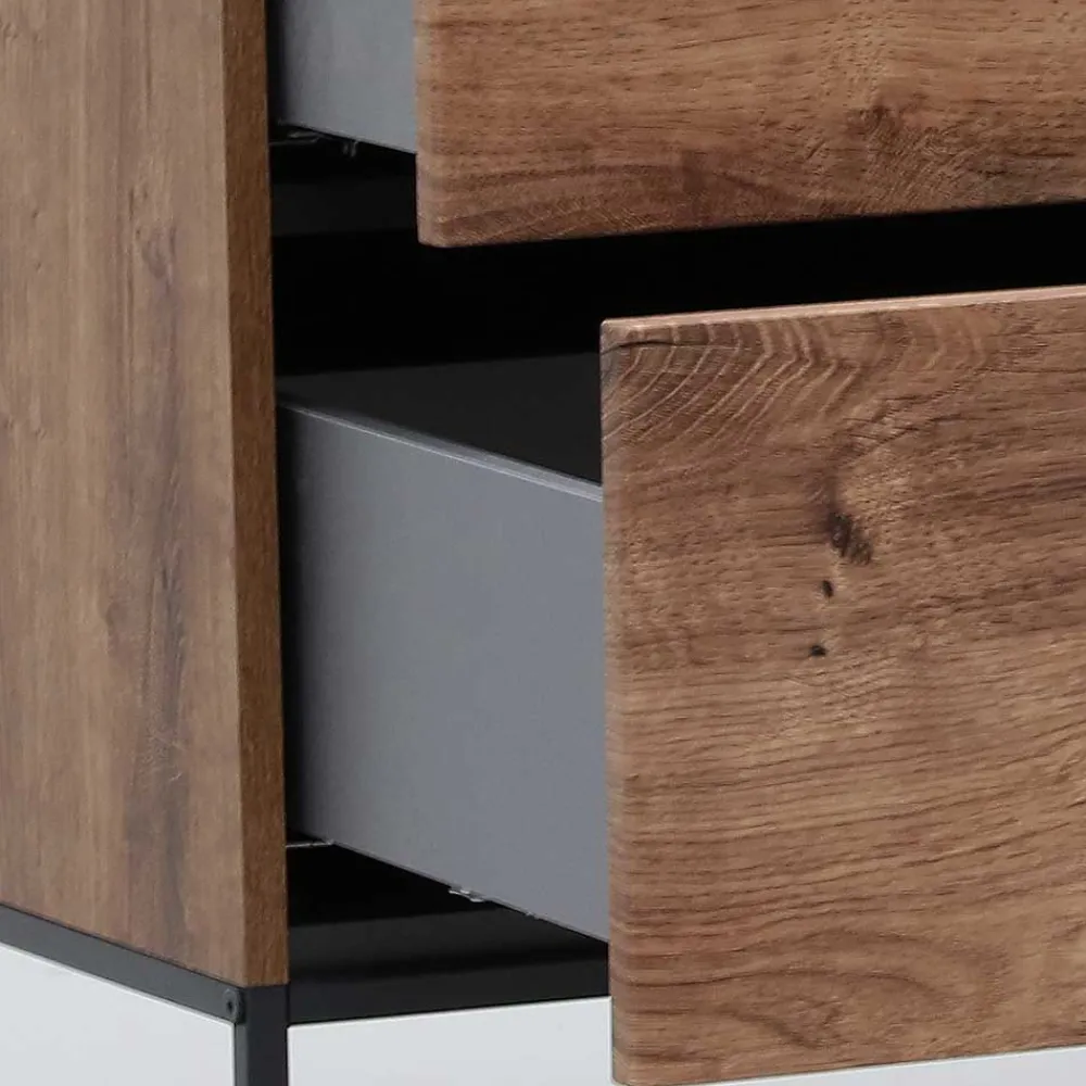 Wohnen Tv & Hifi-Möbel|Lowboards<175x62x48 Lowboard für Fernseher in Holz Optik - Xindus