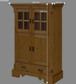 Wohnen Schränke<100x147x45 Massivholz Highboard im Landhaus Stil - Fausanda