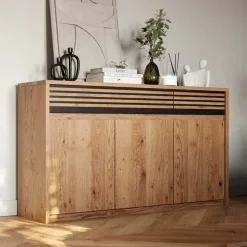 Wohnen Sideboards<150x88x42 Massivholz Sideboard aus Eiche - Agusto