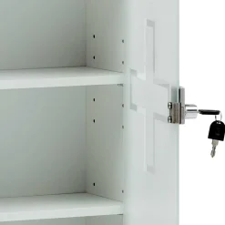 Wohnen Schränke<34x72x20 Medizinschrank mit Glastür abschließbar - Spanola