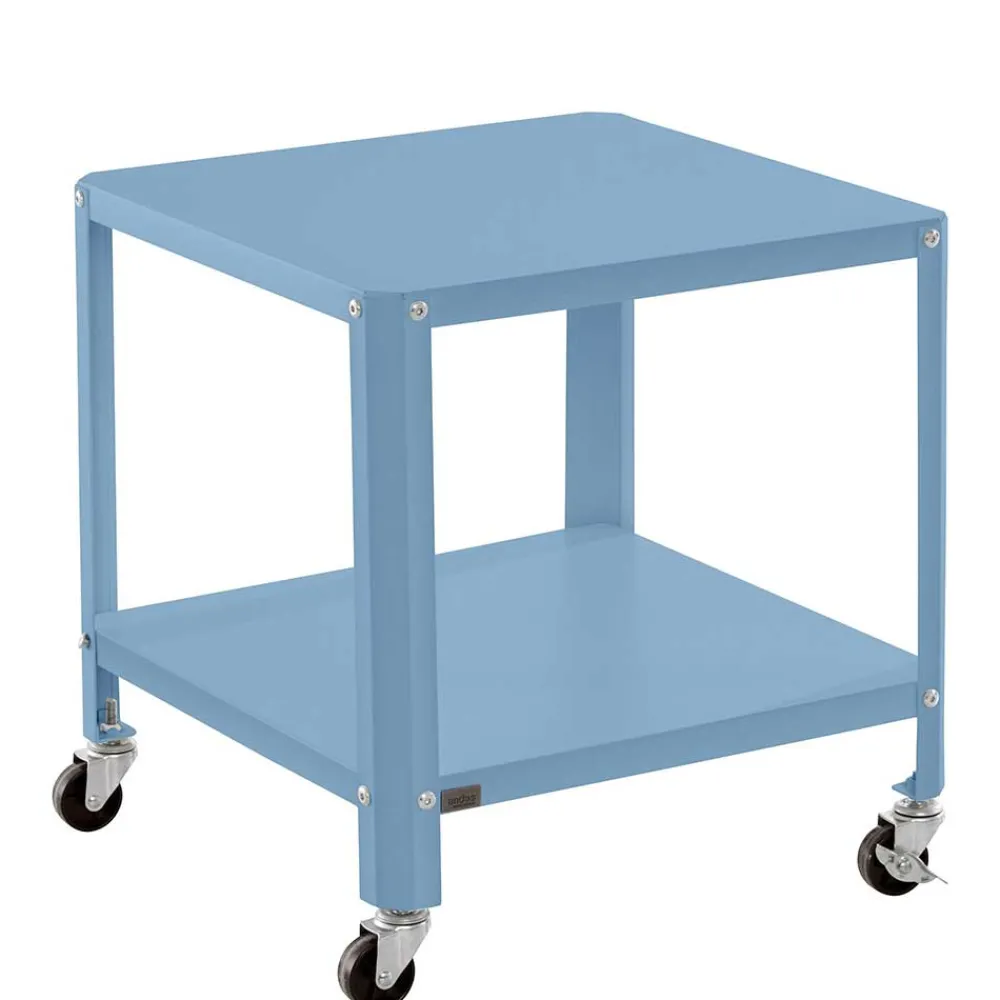 Wohnen Tische<46x48x46 Metall Beistelltisch in Petrol Blau - Fotios