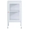 Wohnen Vitrinen<38x70x35 Metall Schrank mit Glas Tür - Keyva