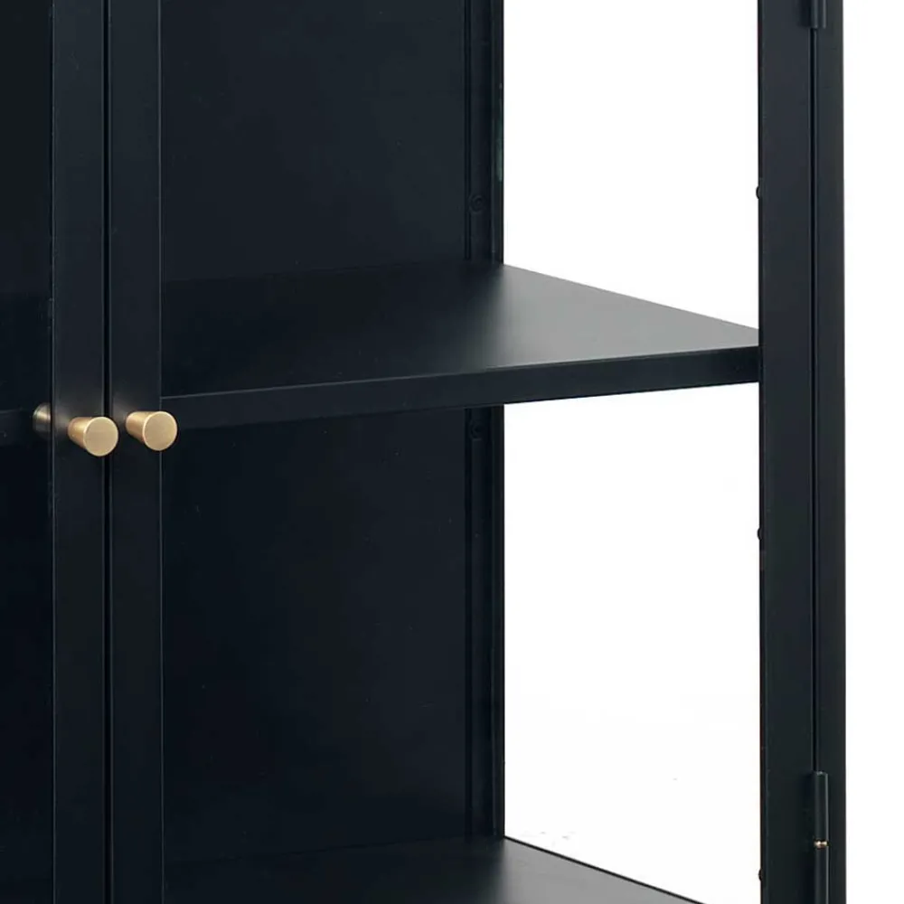 Wohnen Vitrinen<170x85x40 Metall Sideboard mit vier Glastüren - Butoaie