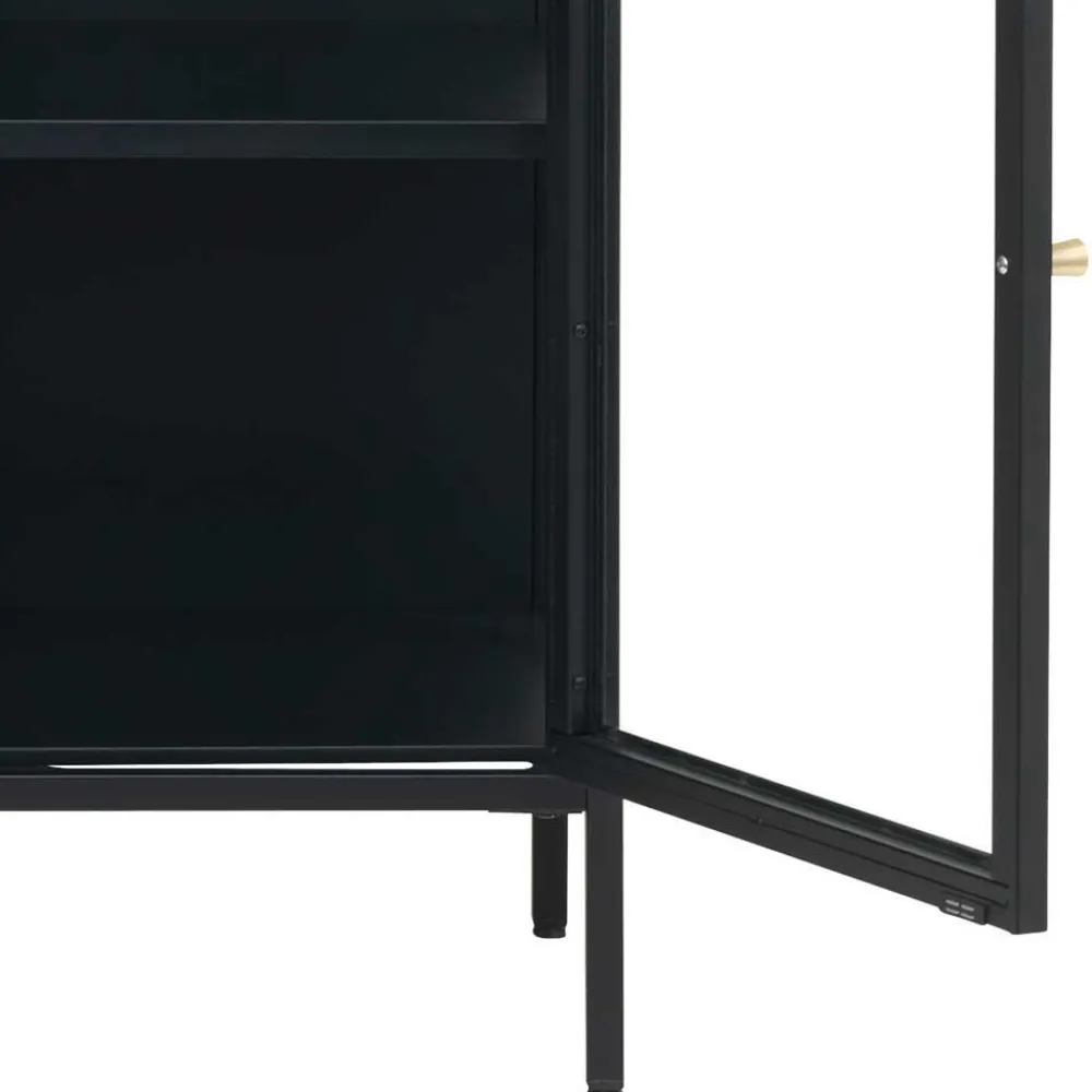 Wohnen Vitrinen<170x85x40 Metall Sideboard mit vier Glastüren - Butoaie