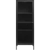 Wohnen Vitrinen<58x160x40 Metall Vitrine in Schwarz - Gulliver