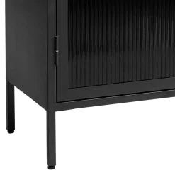 Wohnen Vitrinen<58x160x40 Metall Vitrine in Schwarz - Gulliver