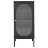 Wohnen Vitrinen<50x110x35 Metallschrank mit Glastür modern - Gabadoza