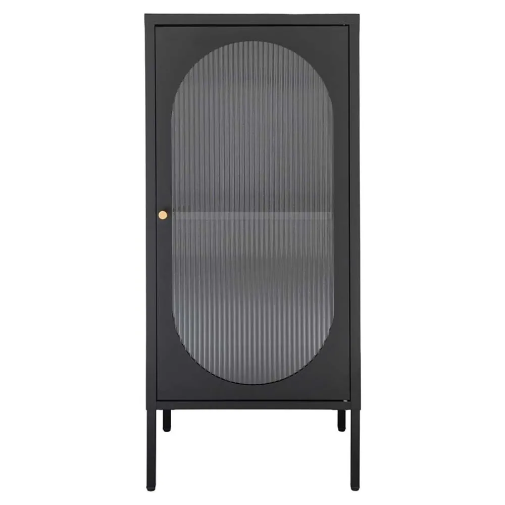 Wohnen Vitrinen<50x110x35 Metallschrank mit Glastür modern - Gabadoza