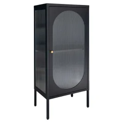 Wohnen Vitrinen<50x110x35 Metallschrank mit Glastür modern - Gabadoza