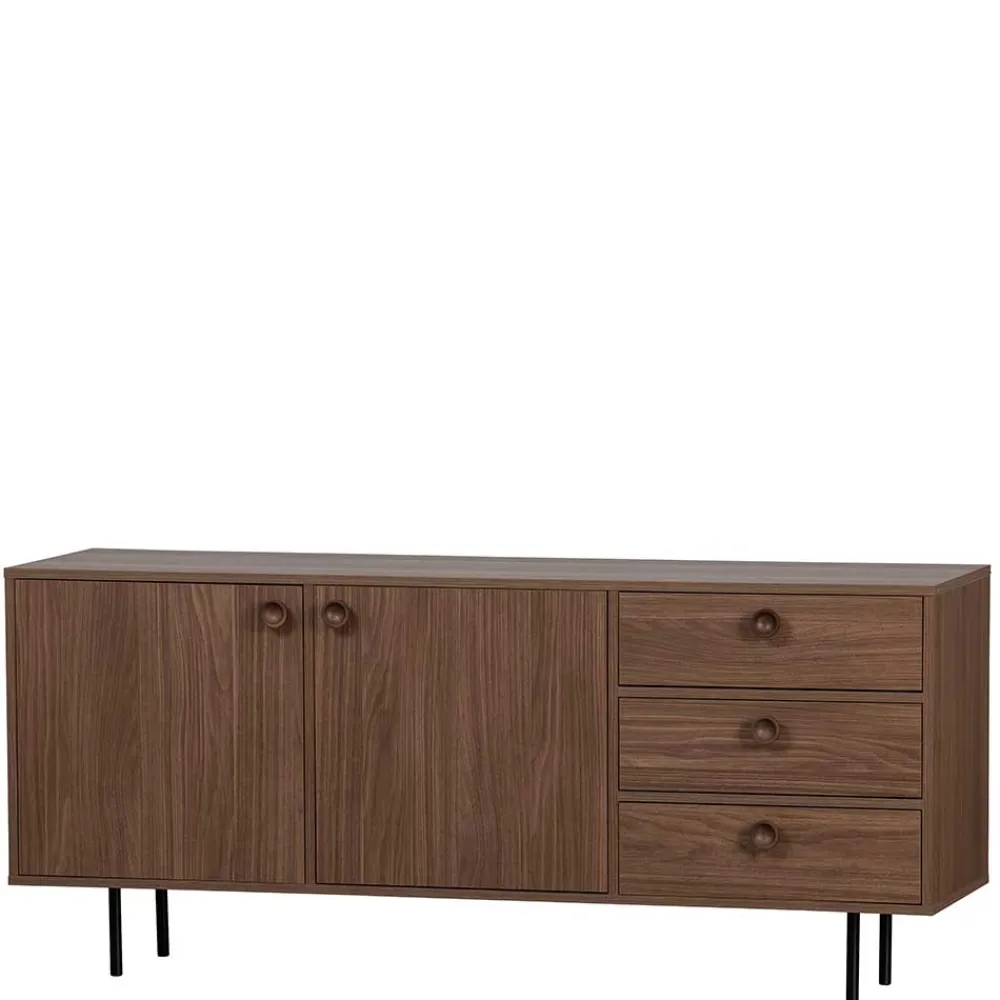 Wohnen Tv & Hifi-Möbel|Lowboards<145x64x40 Mid Century Kommode in Walnuss - Essyno