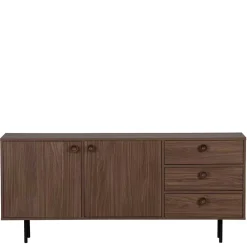 Wohnen Tv & Hifi-Möbel|Lowboards<145x64x40 Mid Century Kommode in Walnuss - Essyno
