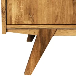 Wohnen Highboards|Vitrinen<100x143x50 Mid Century Schrank mit Glas Türen - Hardus I