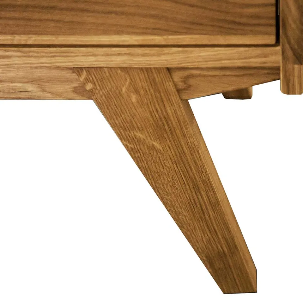 Wohnen Highboards|Vitrinen<100x143x50 Mid Century Schrank mit Glas Türen - Hardus I
