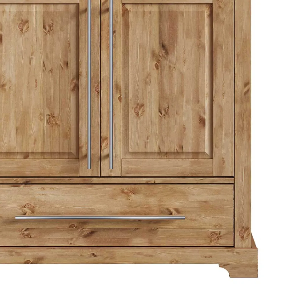 Wohnen Highboards<94x133x39 Modern Country Highboard aus Kiefer massiv - Noellisa