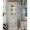 Wohnen Vitrinen<72x199x45 Modern Country Vitrinenschrank in Weiß - Henry
