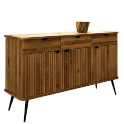 Wohnen Sideboards<144x87x46 Moderne Anrichte aus Massivholz & Stahl - Casarius