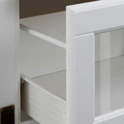 Wohnen Sideboards<180x84x84 Moderne Anrichte in Weiß & Honig - Brasivon