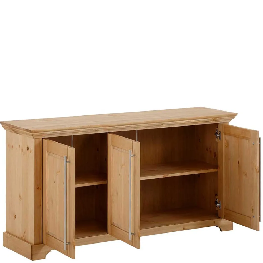 Wohnen Sideboards<132x70x39 Moderne Holzkommode mit drei Türen - Noellisa