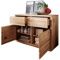 Wohnen Sideboards<120x85x40 Moderne Kombi-Kommode auf Sockel - Embleys