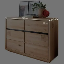 Wohnen Sideboards<120x85x40 Moderne Kombi-Kommode auf Sockel - Embleys