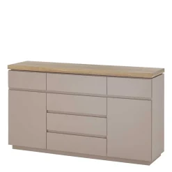Wohnen Sideboards<150x86x40 Moderne Kombi-Kommode in Taupe - Anja