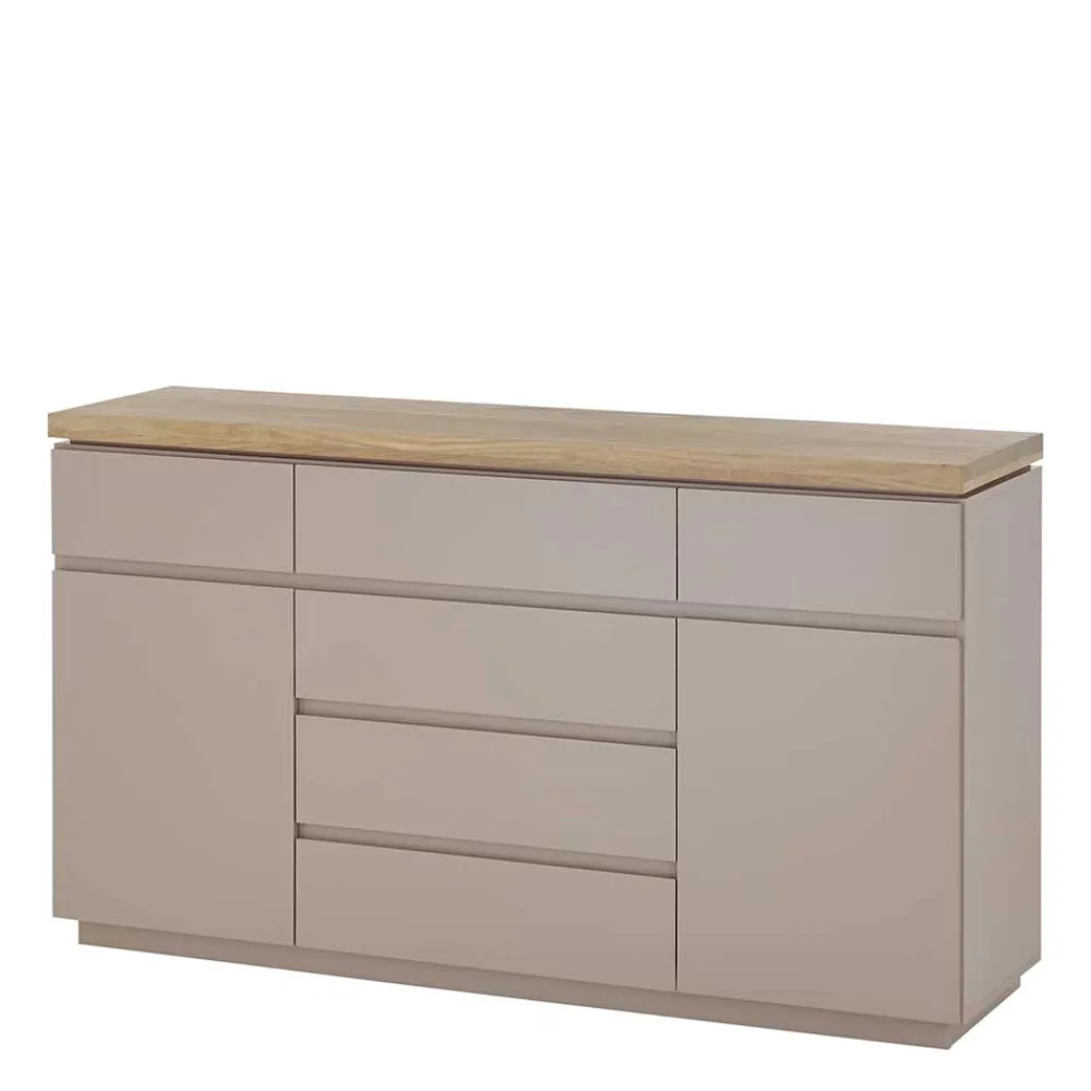 Wohnen Sideboards<150x86x40 Moderne Kombi-Kommode in Taupe - Anja