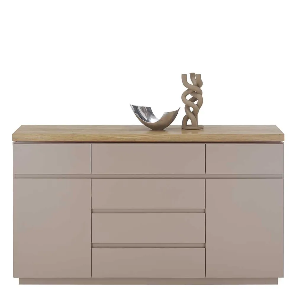 Wohnen Sideboards<150x86x40 Moderne Kombi-Kommode in Taupe - Anja