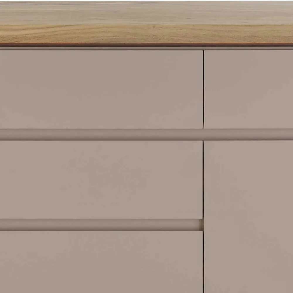 Wohnen Sideboards<150x86x40 Moderne Kombi-Kommode in Taupe - Anja