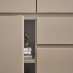 Wohnen Sideboards<150x86x40 Moderne Kombi-Kommode in Taupe - Anja