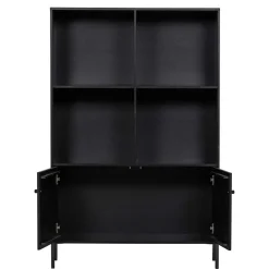 Wohnen Regale<100x155x40 Moderner Schrank in Schwarz - Nick