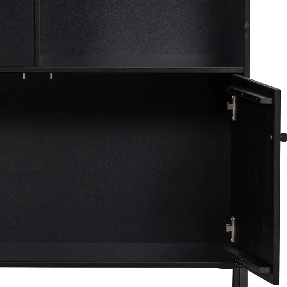 Wohnen Regale<100x155x40 Moderner Schrank in Schwarz - Nick