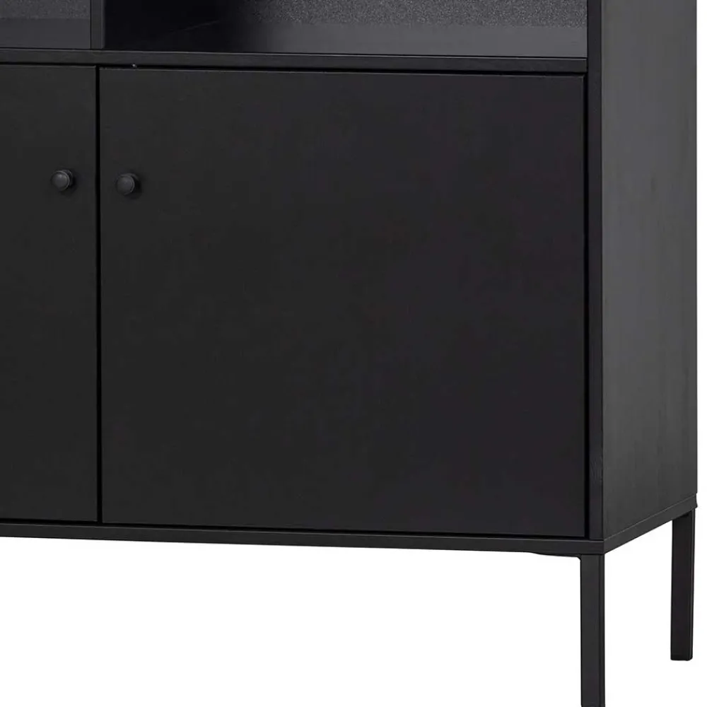 Wohnen Regale<100x155x40 Moderner Schrank in Schwarz - Nick