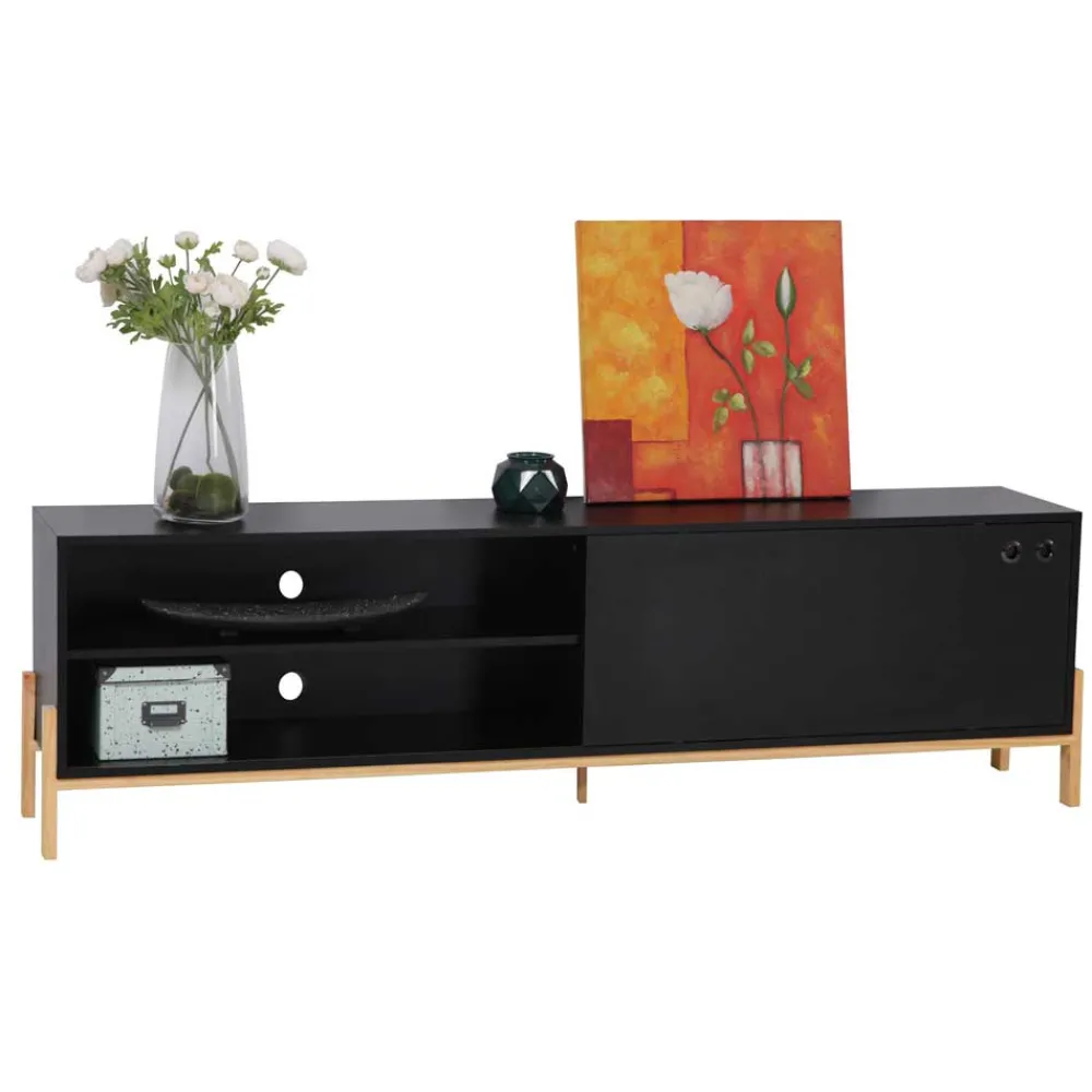 Wohnen Tv & Hifi-Möbel|Lowboards<185x54x34 Moderner TV Unterschrank mit Schiebetür - Penanza