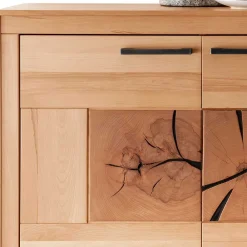 Wohnen Sideboards<172x86x40 Modernes Kernbuche Sideboard 3-türig - Sarosca